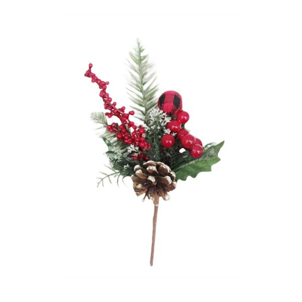 Haste Pick Natalino De Berry E Pinha 25 Cm | Natal Formosinha